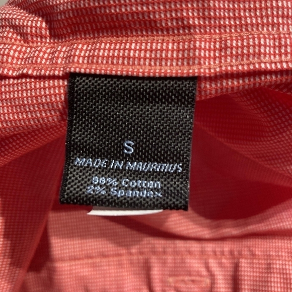 Marc Anthony Stretch Slim Fit Button-Up Collared Shirt Red White Men's Small S - Picture 5 of 6